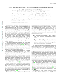 Parity Doubling and SU (2) _L x SU (2) _R Restoration in the