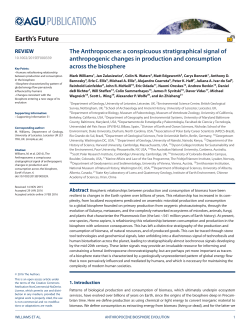Earth`s Future - University of Alberta