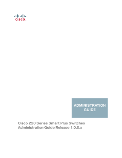 Cisco 220 Series Smart Plus Switches Administration Guide