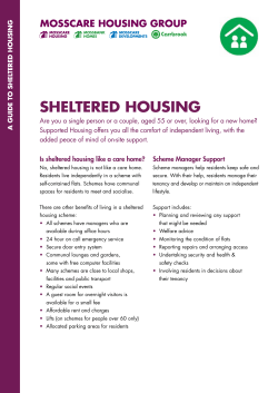 sheltered housing - Mosscare Housing