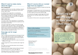 Labelling and selling eggs in their shells (shell eggs)