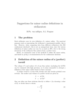 Suggestions for minor radius definitions in stellarators