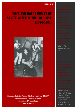 Rock and roll`s impact On Soviet Youth in the Cold War