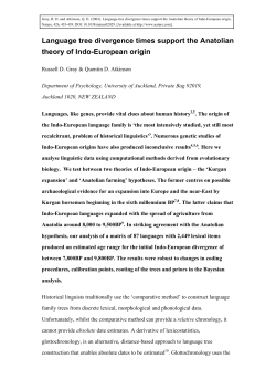 Language tree divergence times support the