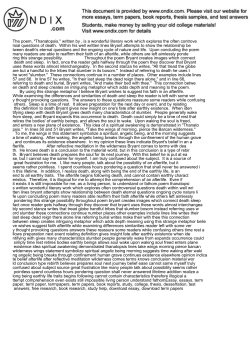 The poem, \"Thanatopsis,\" written by , is a wonderful liter