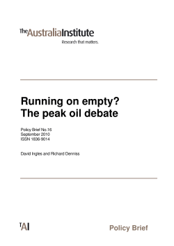 Running on empty? The peak oil debate