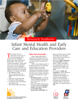 Infant Mental Health and Early Care and Education