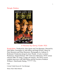 Rough Riders A Review by Garry Victor Hill Rough Riders