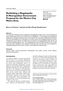 Rethinking a Megalopolis: A Metropolitan Government