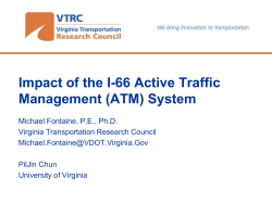 Impact of the I-66 Active Traffic Management