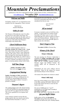 Mountain Proclamations - First Congregational Church, UCC of