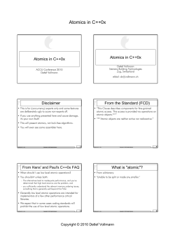 Atomics in C++0x