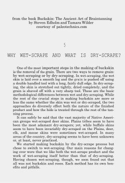 5 why wet-scrape and what is dry-scrape?