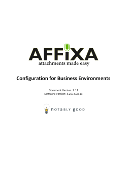 Configuration for Business Environments