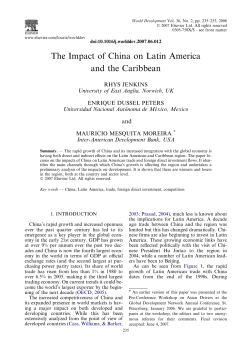 The Impact of China on Latin America and the Caribbean