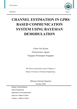 channel estimation in gprs based communication system