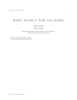Happy Maths 4: Time and Money