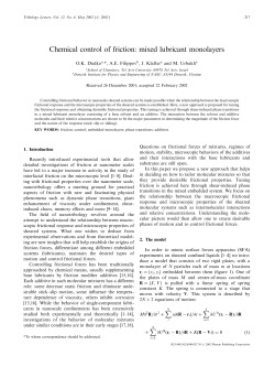 Chemical control of friction: mixed lubricant monolayers