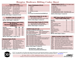 Home Health Medicare Billing Codes Sheet