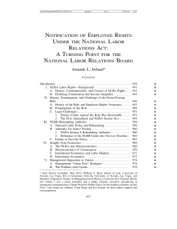 Notification of Employee Rights Under the National Labor Relations