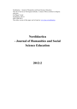 The role of movies in Norwegian textbooks