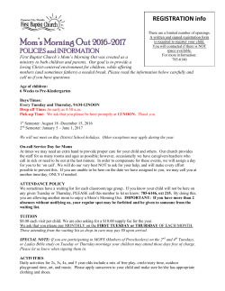 Mom`s Morning Out 2016-2017