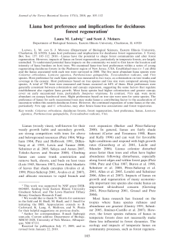Liana host preference and implications for deciduous forest