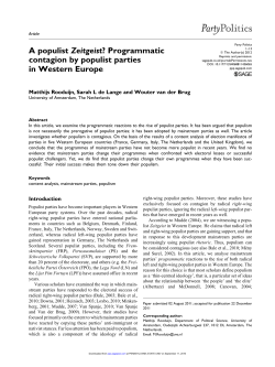 A populist Zeitgeist? Programmatic contagion by populist parties in