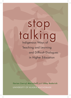 Stop Talking: Indigenous Ways of Teaching and
