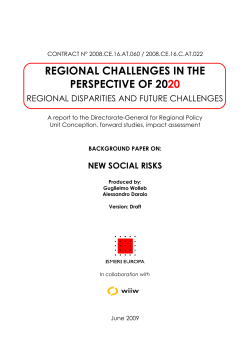 regional challenges in the perspective of 2020