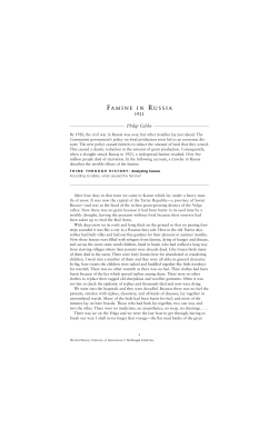 Famine in Russia - Warren Local School District