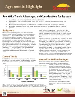 Row Width Trends, Advantages, and