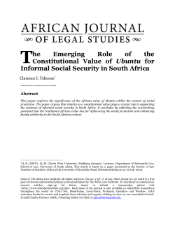 The Emerging Role of the Constitutional Value of