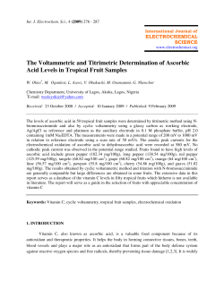 The voltammetric and titrimetric determination of ascorbic acid levels