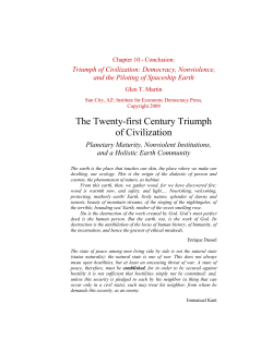 The Twenty-first Century Triumph of Civilization
