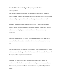 Some Guidelines for evaluating media portrayals of Indians Cultural