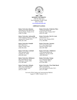 Keiser University 2008-2009 University