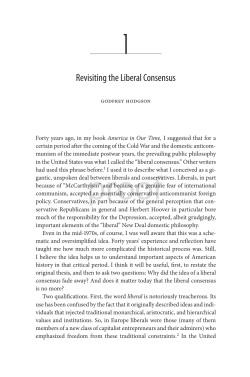 Revisiting the Liberal Consensus