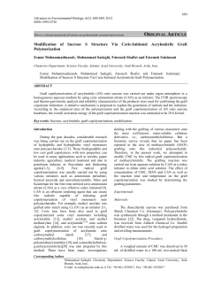 ORIGINAL ARTICLE Modification of Sucrose, S Stracture Via Ceric