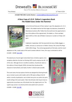 A Rare Copy of J.R.R. Tolkien`s Legendary Book The Hobbit Goes