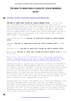 The Man To Send Rain Clouds By Leslie Marmon Silko