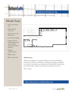 Model Suite - Baldwin Lofts