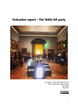 Evaluation report &ndash; The 1840s GIF party