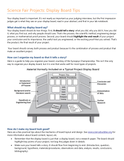 Science Fair Projects: Display Board Tips