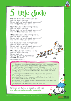 For more fun rhymes to sing along with visit www.bookstart.org.uk