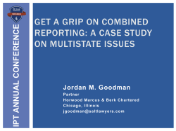A Case Study on Multistate Issues