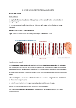 S3 Physics Summary Notes &ndash; Unit 1