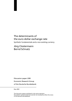 The determinants of the euro-dollar exchange rate