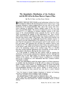 The Quantitative Distribution of the Erythron and the