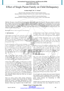 Effect of Single Parent Family on Child Delinquency